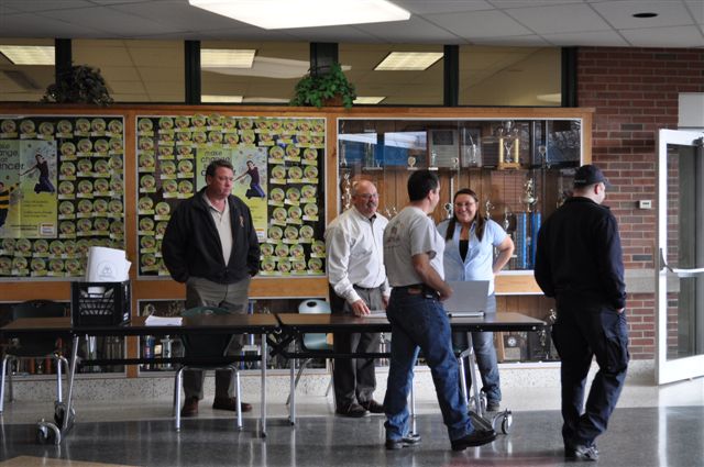 Greeting students